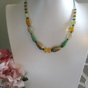 Multi Bead & Stone Necklace